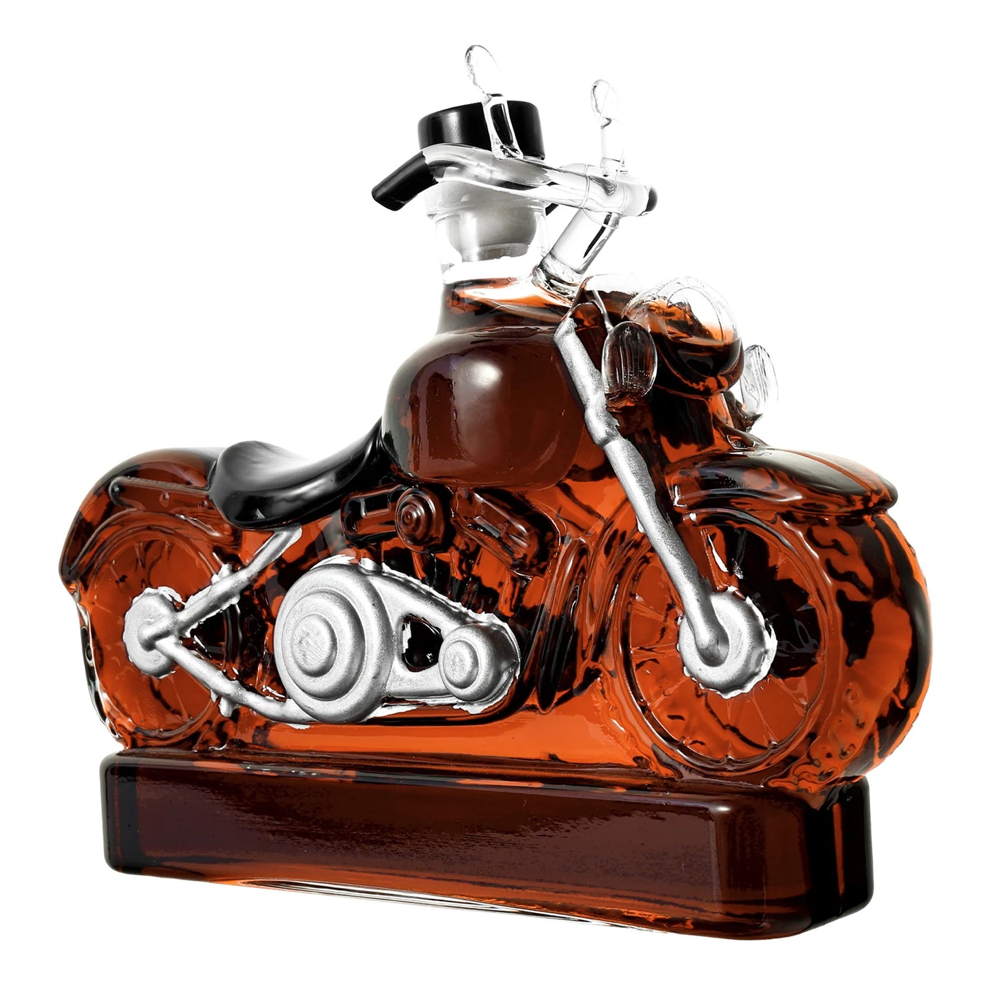 300 ml Hohes Borosilikatglas Mustang Whiskyflasche Motorrad Motorflasche V-förmige Dual Motor Whiskyflasche Bar Zubehör