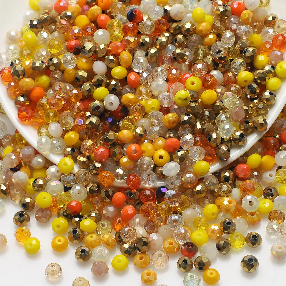 4mm/6mm/8mm Österreich Facettierte Kristall Perlen Lose Spacer Glas Perlen Für Schmuck Machen Halskette armbänder Handwerk Diy Zubehör