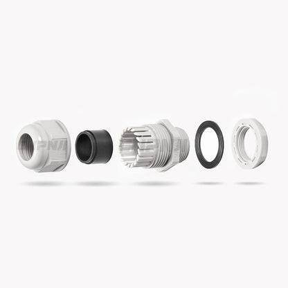10 Stück wasserdichte Kabelverschraubungen M8-M40, schwarze Kunststoff-Dichtungsverbindungen, IP68, Nylon-Stecker, Gummi-Kabelverschraubung für verschiedene Größen