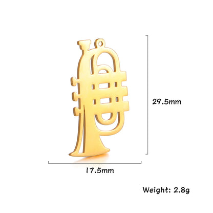 Teamer 5 teile/los Musik Note Musical Instrument Anhänger Edelstahl Charms Für Halskette Armband Herstellung Von Schmuck Großhandel Neue