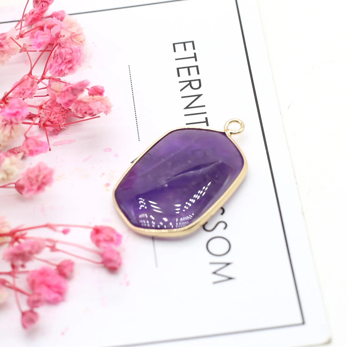 Natürliche Amethysten Anhänger Charms Natürliche Lila Quarz Kristall Stecker Für Heilung Pendel Schmuck Ohrring Halskette Herstellung