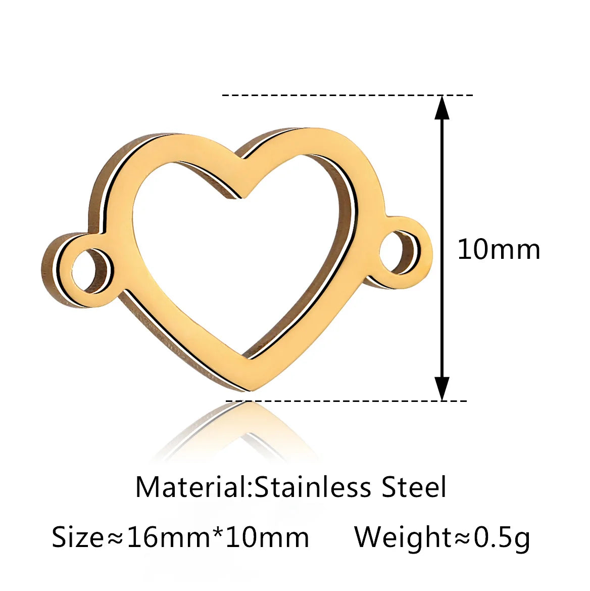 5Pcs Hohl Stern/Mond/Sonne Doppel Loch Charme Edelstahl Halskette Armband Anhänger DIY Link Stecker Schmuck machen Liefert