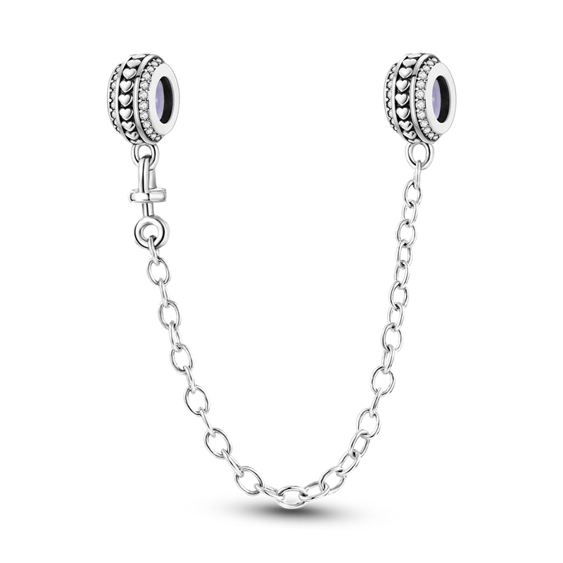 Silberverschluss, 925er-Sterlingsilber, CZ-Pflaster-Clip-Charms, Gänseblümchen-Perlen, Stopper, Sicherheitskette, passend für Original-Armreif, Schmuck-Clip