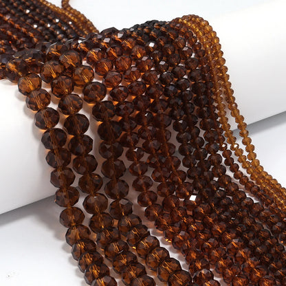 3/4/6/8/10mm Facettierte AB Klar Glas Kristall Rondelle Perlen Bunte Lose Spacer Perlen für Schmuck Machen DIY Armband Halskette