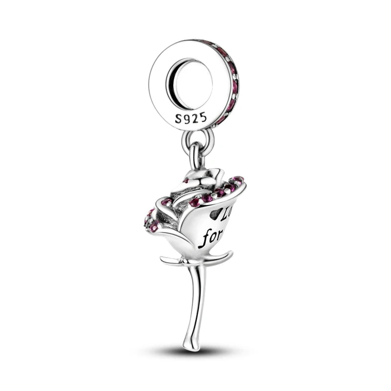 Charms aus 925er-Sterlingsilber, Flugzeug, Reisepass, Elefant, Perlenanhänger, passend für Original-Armbänder, für Frauen, Geburtstag, Modeschmuck, Geschenk
