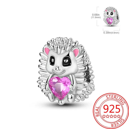 Exquisiter kleiner Affe aus 925er-Sterlingsilber, umarmender roter Herz-Anhänger, passend für Armbänder, Halsketten, Party-Paarung mit handgefertigten Geschenken