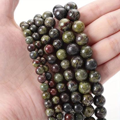 Naturstein Drachen Blutstein Perle Runde Lose Spacer 4 6 8 10 12mm Perlen Für Schmuck Machen DIY Halskette armband Zubehör