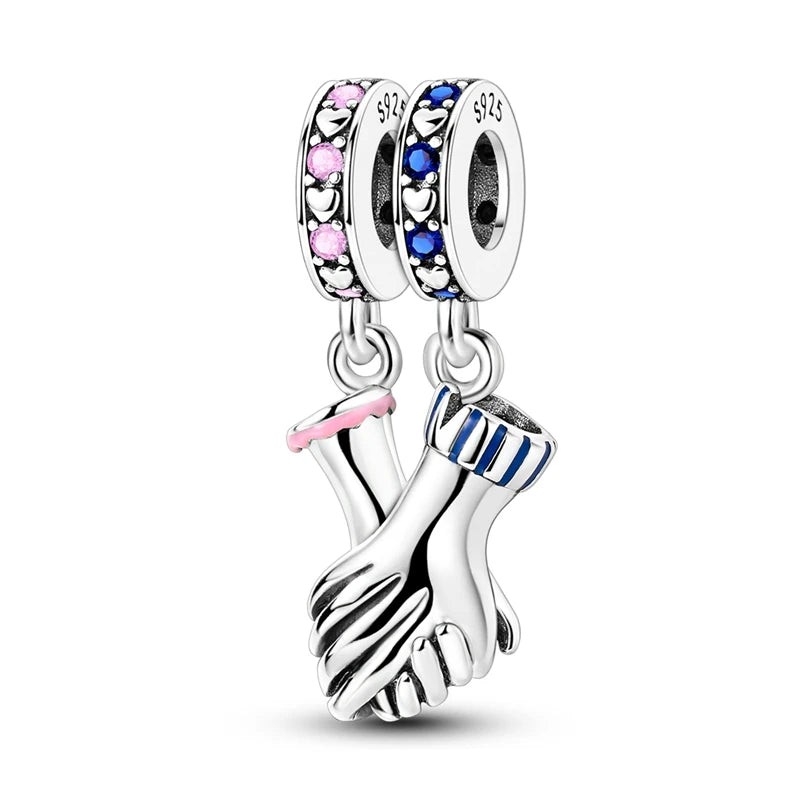 Charms aus 925er-Sterlingsilber, Flugzeug, Reisepass, Elefant, Perlenanhänger, passend für Original-Armbänder, für Frauen, Geburtstag, Modeschmuck, Geschenk