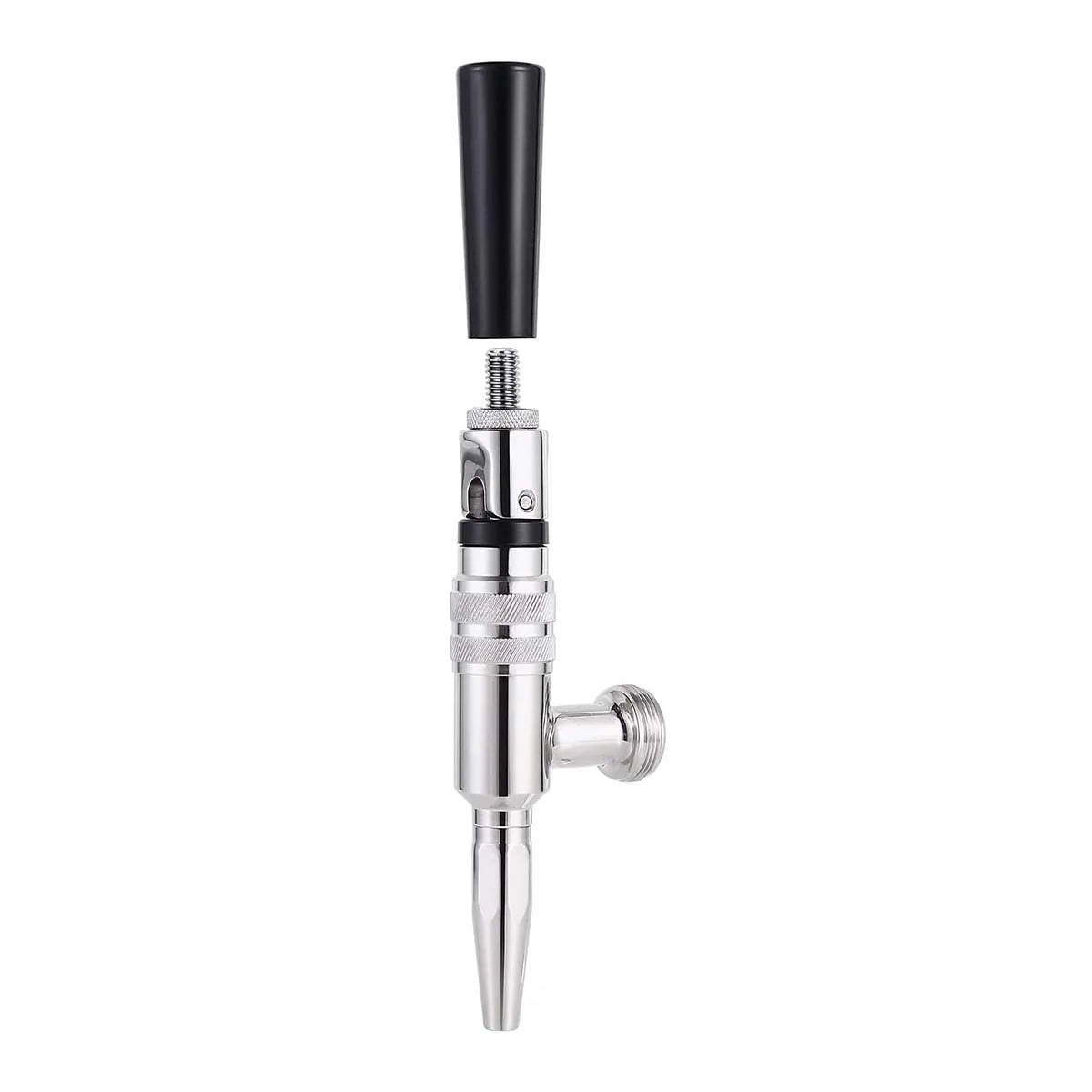 Nitro-Wasserhahn, Stout-Wasserhahn, komplett aus Edelstahl, Stickstoff, Zugluft, Bierturm, Kaltbrühen, Nitro-Fass, Zugluft-Fass-Wasserhahn, 5/8 Zoll BSP-Gewinde