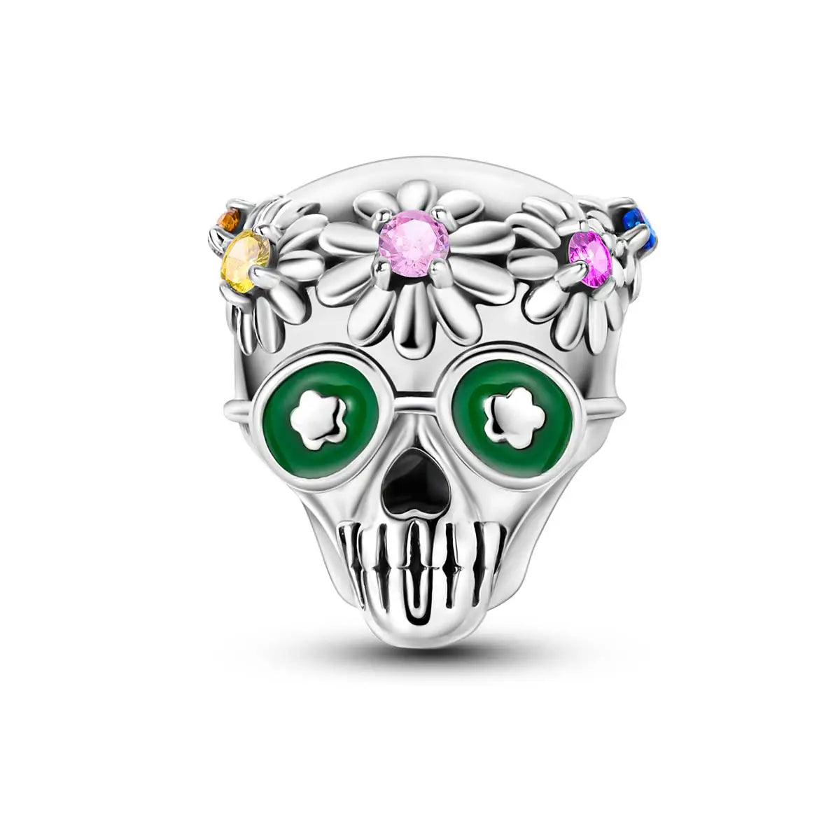 Versilberte Katzenpfote, Zauberwürfel, Blumen-Charms, Anhänger, passend für Original-Armbänder, DIY-Modeschmuck