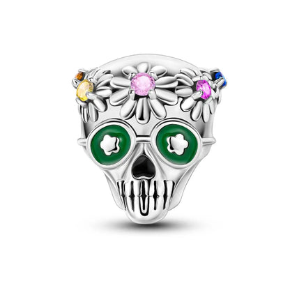 Versilberte Katzenpfote, Zauberwürfel, Blumen-Charms, Anhänger, passend für Original-Armbänder, DIY-Modeschmuck