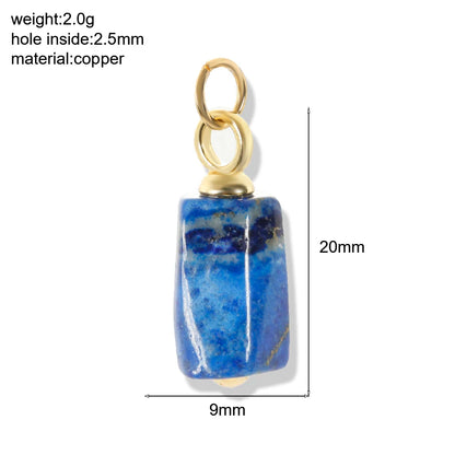 Bohemian Naturstein Perle Charms Für Schmuck Machen Liefert Blau Grün Stein Zirkon Dijes Diy Ohrringe Armband Halskette