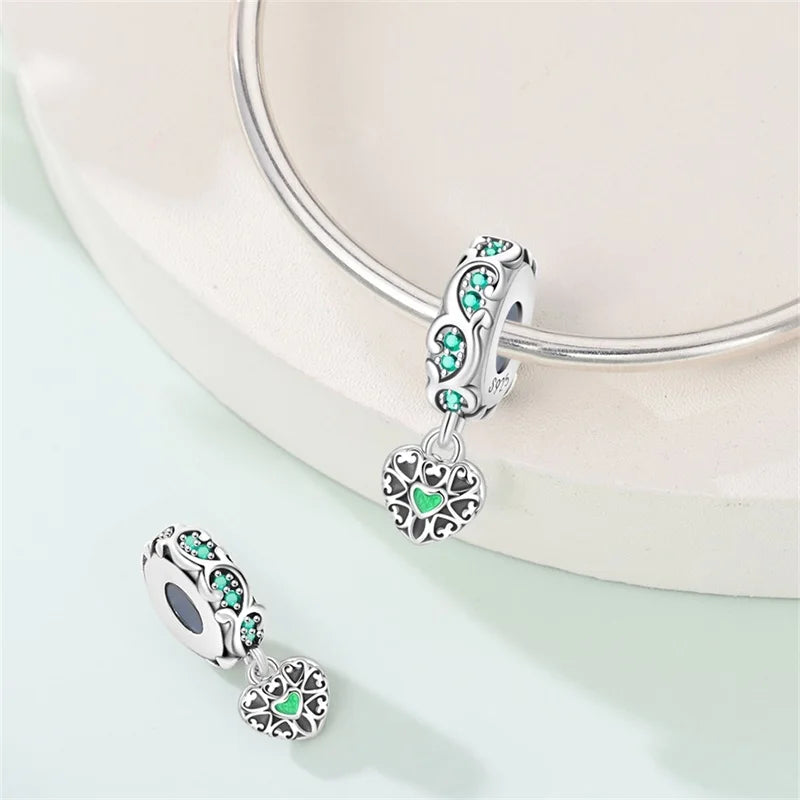 925er Sterlingsilber, Gold, Blume, Schmetterling, Leopard, Pfotenklee, Perlen, Zirkon, Schmuck für Halskette, Armband, Geschenk für Frauen und Mädchen