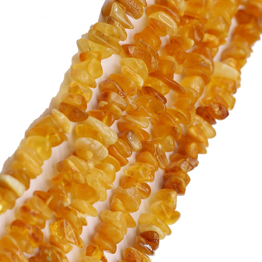 38 cm Natürliche Bernstein Stein Perlen Unregelmäßige Freeform Chip Gelb Kies Perlen Für Schmuck Machen DIY Halskette Armband 10x6mm