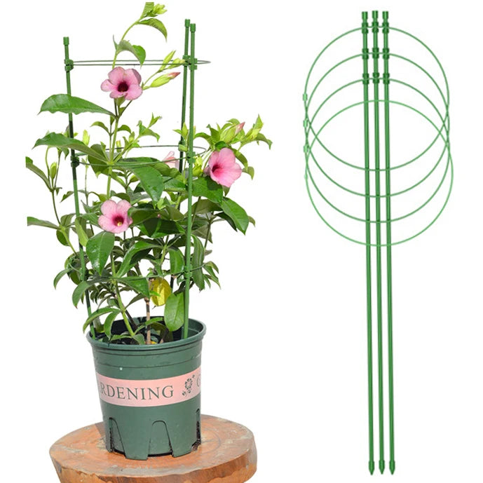 1/3/9 Stück/Set 3-Schichtige Pflanzenstütze Wachstumsstäbe Runde Pflanzenstützringe Kunststoff-Pflanzenkäfig-Holder Blumentopf-Kletterhilfe