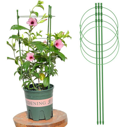 1/3/9 Stück/Set 3-Schichtige Pflanzenstütze Wachstumsstäbe Runde Pflanzenstützringe Kunststoff-Pflanzenkäfig-Holder Blumentopf-Kletterhilfe