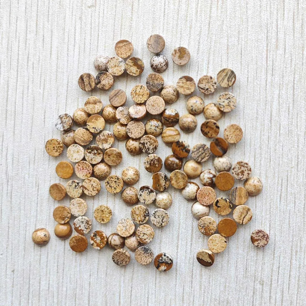 Großhandel 100 Stück Mode gute Qualität Naturstein runde Cab Cabochon Perlen 6mm für Schmuck Zubehör Herstellung
