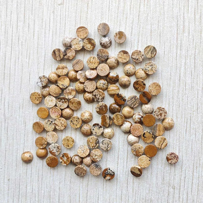Großhandel 100 Stück Mode gute Qualität Naturstein runde Cab Cabochon Perlen 6mm für Schmuck Zubehör Herstellung