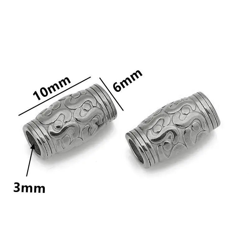 5 teile/los Edelstahl Gold Farbe Lose Rohr Große Loch Spacer Perlen für DIY Armbänder Halskette Schmuck Machen Liefert Finden