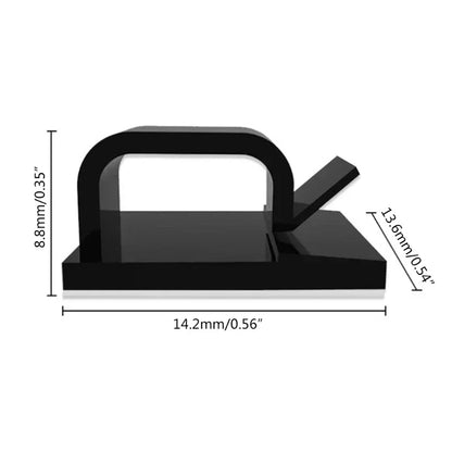 Klemme Draht Organizer Selbstklebende Feste Unmarkierte Draht Clip Punch-freies Desktop Auto Büro Wand Clip Halter Zubehör