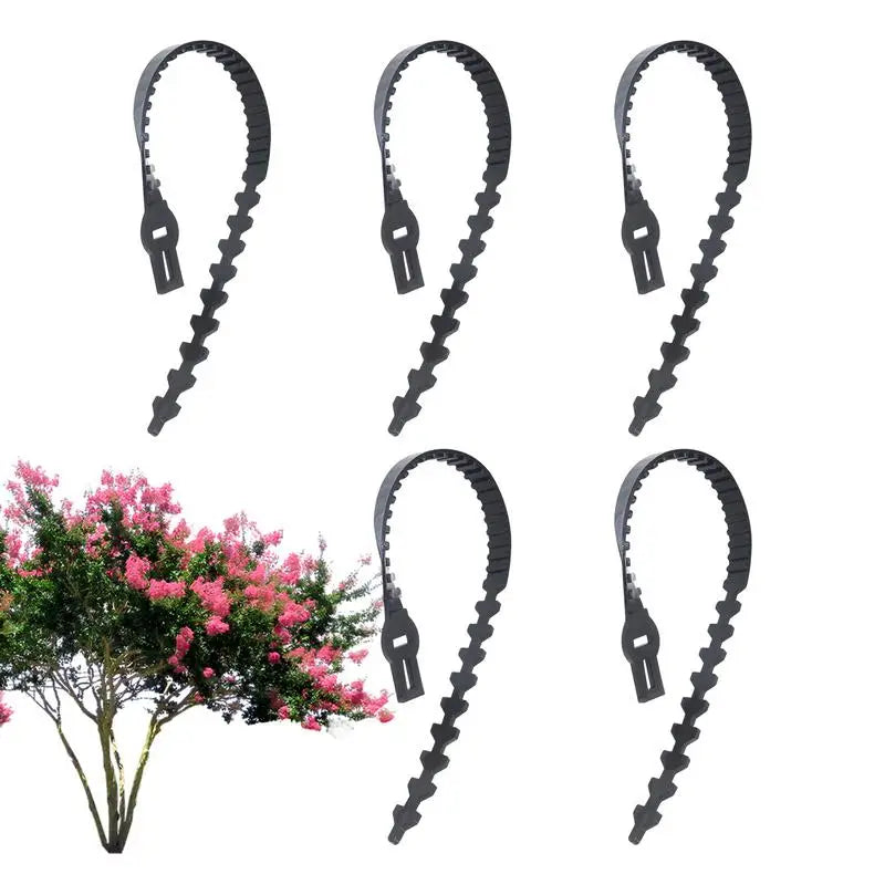 Baumbinder zur Unterstützung, robuste, verstellbare Pflanzen-Twist-Krawatten, 5-fach wiederverwendbares Baum-Trainingssystem, Strauch-Bindewerkzeug für die Gartenarbeit
