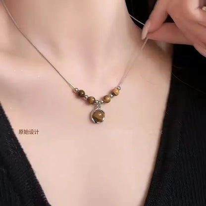 Mode Retro Perlen Schmetterling Metall Y2K Sun Star Opal Anhänger Kette Choker Halskette Für Frauen Böhmen Charme Schmuck Zubehör