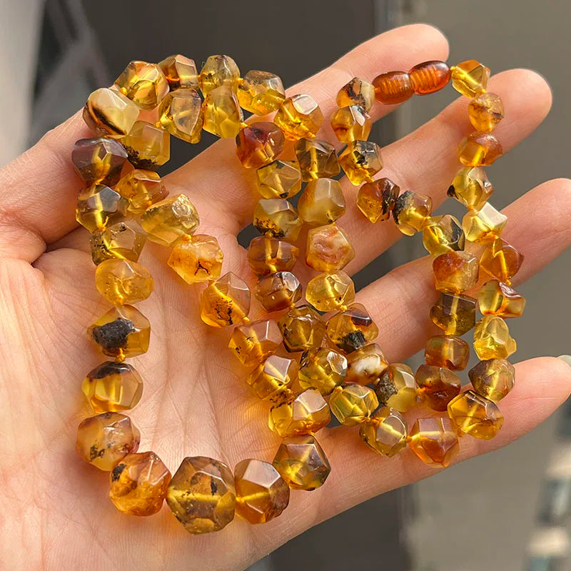 Natürliche Bernstein-Armbänder als Geschenk, einzigartige coole schwarze Perlen, original medizinischer Spezialstein, 2026, neuer Diy-Heilschmuck im Großhandel