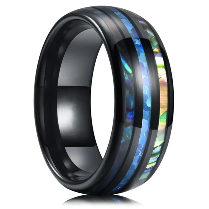 Mode Wikinger Baum des Lebens Edelstahl Abalone Muschel ringe für Männer Odin Norse Wikinger Runen ringe Retro Amulett Schmuck Geschenk