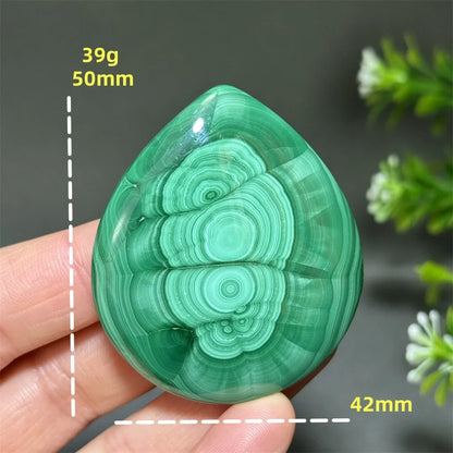 Natürlicher, hochwertiger Malachit in Tropfenform, zum Polieren, DIY, Quarz, Energietherapie, Meditation, Reiki, Hexerei, Heimdekoration, Geschenk