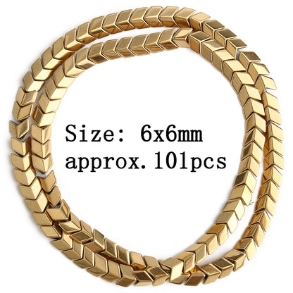 AAA+ Retention Farbe Natürliche vergoldete Hämatit Perle Herz Runde Stern Spacer Lose Perlen für Schmuck Machen DIY Charm Armband