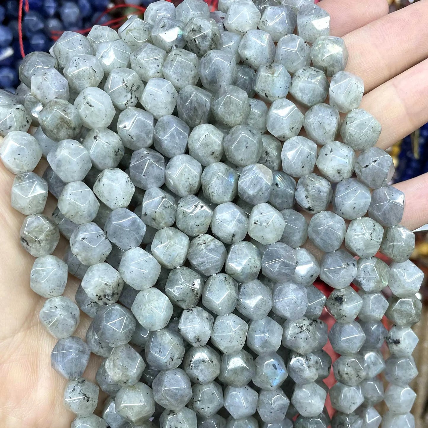 6 8 10 MM Natürliche Facettierte Stein Achate Rhodolite Quarz Jade Spacer Perlen Diy Handgemachte Armband Für Schmuck Machen zubehör