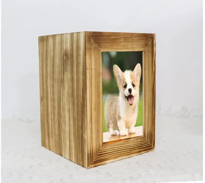 Hund Urnen Pet Memorial Holz Urnen für Hund Asche Sarg Katze Memorial Beerdigung Sarg Hunde Beerdigung Box mit Fotos Rahmen holz Box