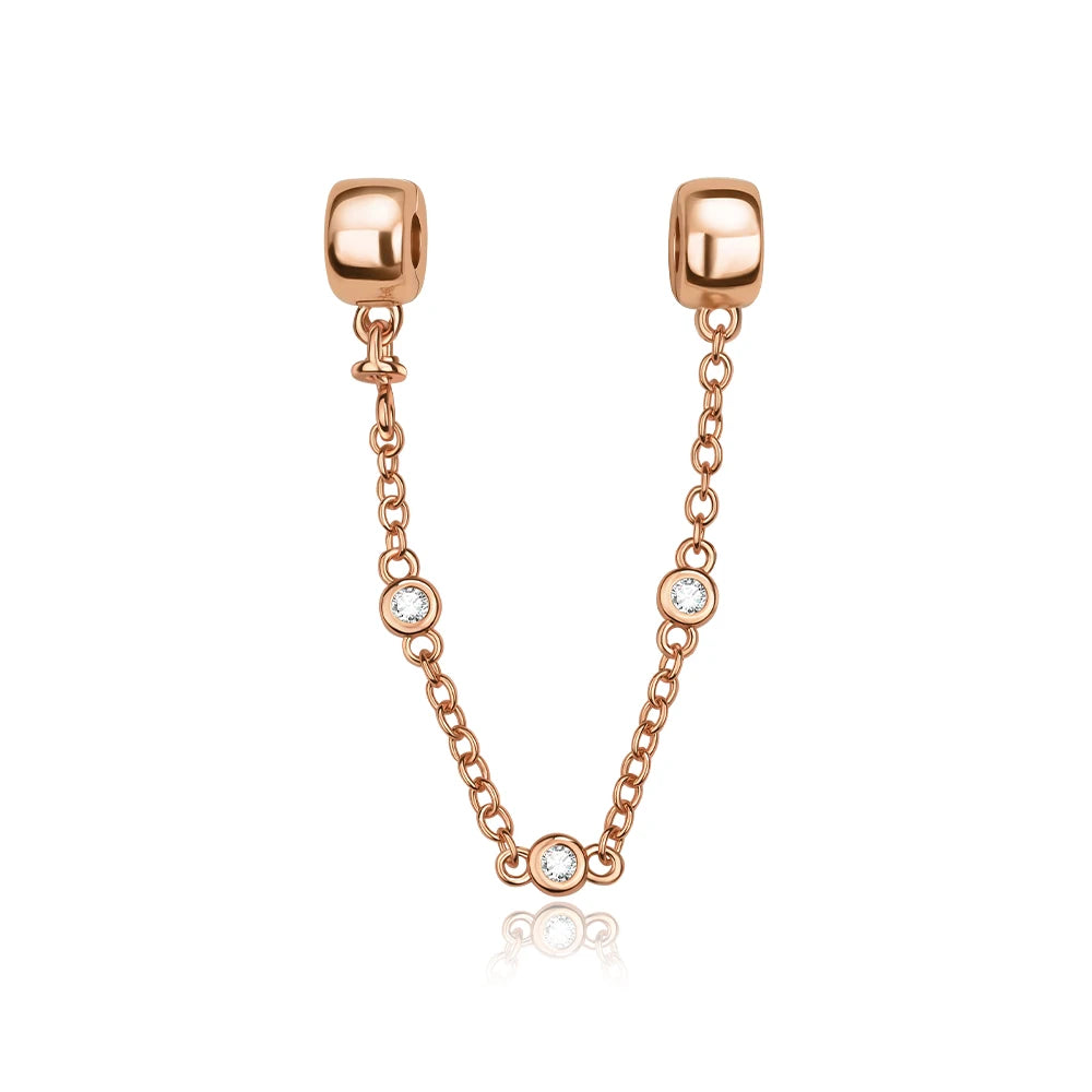 Roségold-Serie, 925er-Sterlingsilber, Zwölf Sternbilder, Halbmondkrone, High-Heel-Charm, passend für DIY-Armbänder, Halsketten, Geschenke