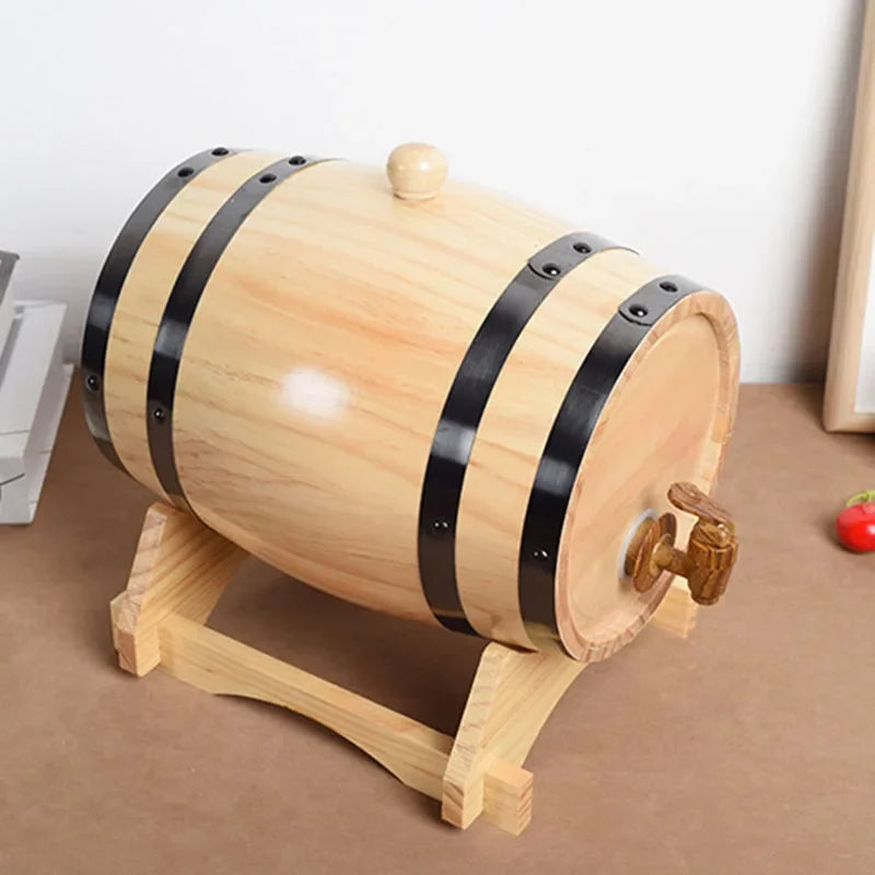 1,5 l/3l Holzfass Retro Whisky Fass Rotwein Eimer Großraum Vorrats behälter mit Wasserhahn Weinher stellung Zubehör