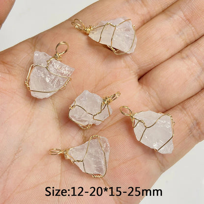 5 stücke Natürlichen Rauhen Stein Anhänger Unregelmäßige Form Healing Amethysten Labradorit Agat Quarz Anhänger Für DIY Handgemachte Halskette