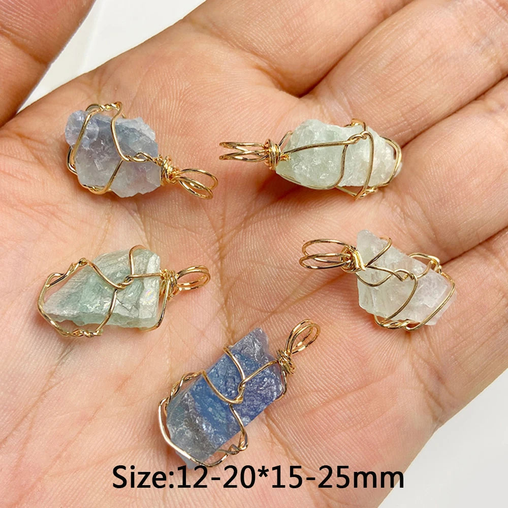 5 stücke Natürlichen Rauhen Stein Anhänger Unregelmäßige Form Healing Amethysten Labradorit Agat Quarz Anhänger Für DIY Handgemachte Halskette