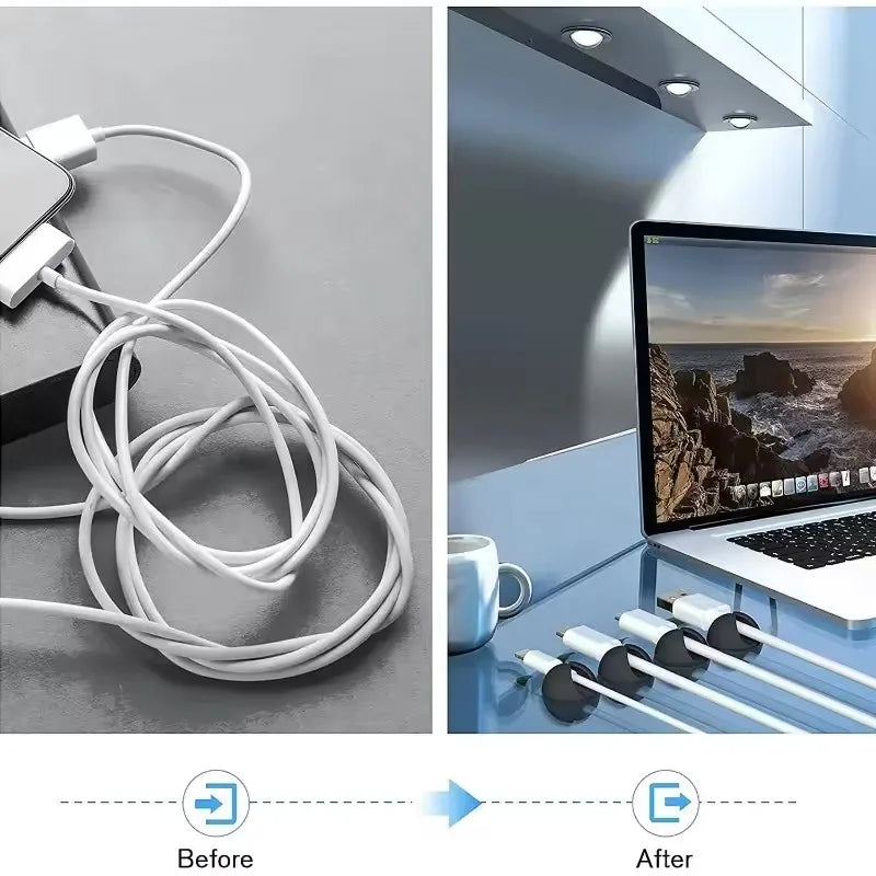 5/10/20/50Pcs Kabel Wickler Organizer USB Ladekabel Clips Schreibtisch Ordentlich Organizer Draht Kabel halter Protektoren In Home Office Auto