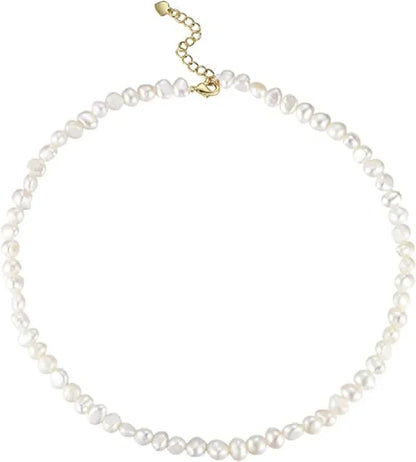 Echte natürliche barocke Süßwasserperlen-Halskette für Frauen und Mädchen, Geschenk, beliebte AA 5–6 mm, 8–9 mm Perlenschmuck-Halskette
