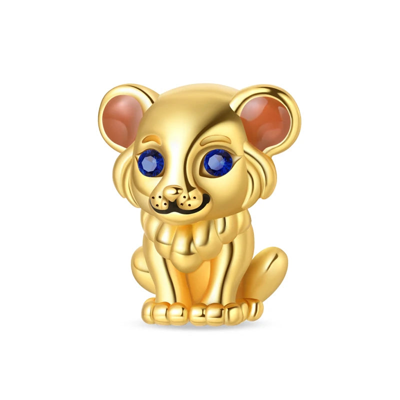 Original-Charm-Perlen aus 925er-Sterlingsilber, goldener Leopard, Glühwürmchen, Schmetterling, Heißluftballon-Perlen, passend für DIY-Armbänder, edler Schmuck