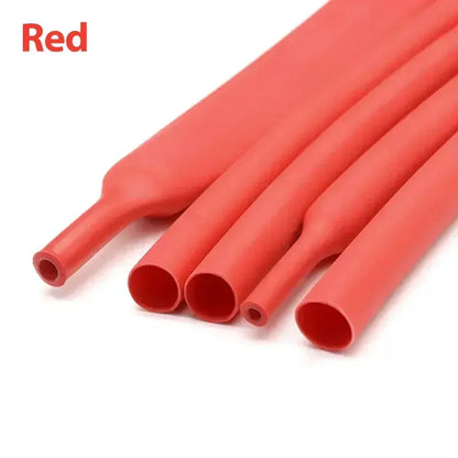 10/50/100 Meter Schrumpfschlauch, schwarz, Durchmesser 2,4–25,4 mm, 3:1 Polyolefin-Thermokabelhülse, isoliert, rot