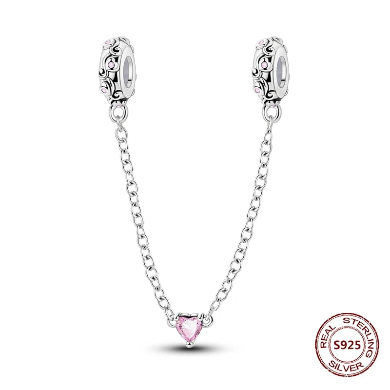 Sicherheitskette Libelle Schmetterling 925er Sterlingsilber Original Marienkäfer Kolibri Charm DIY Schmuckherstellung für Armband Armreif