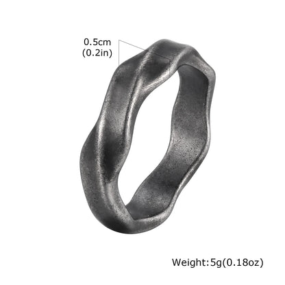 Einfache Mobius-Ringe für Männer und Jungen, einfacher Paar-Fingerring aus Edelstahl, Punk-Vintage-Schmuckgeschenke
