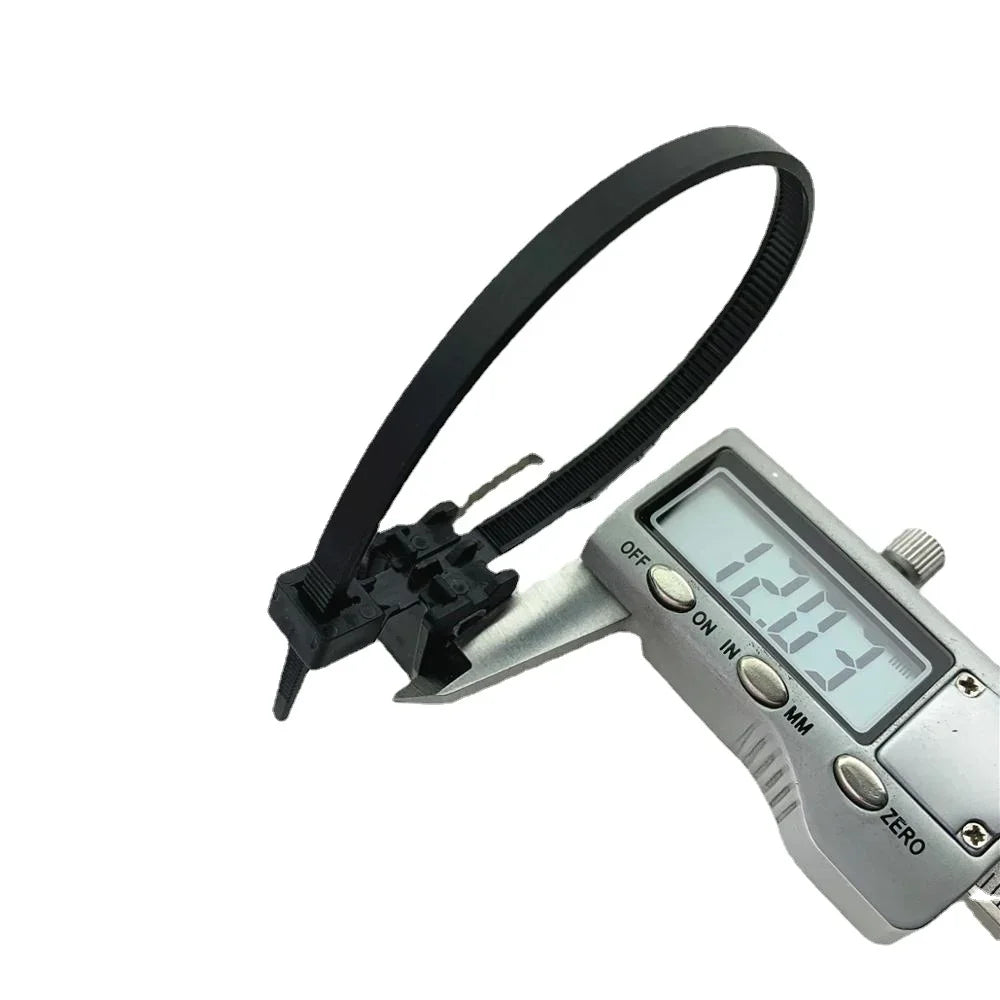 50 stücke elektrische geräte und produkte auto kabelbinder mit metall clip schnalle 5 mmx200mm