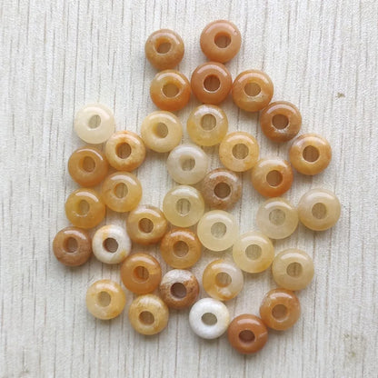 Mode gute Qualität Naturstein Mix runde Charms großes Loch Charms Perlen 10mm für Schmuckherstellung 50 Stück Großhandel kostenloser Versand