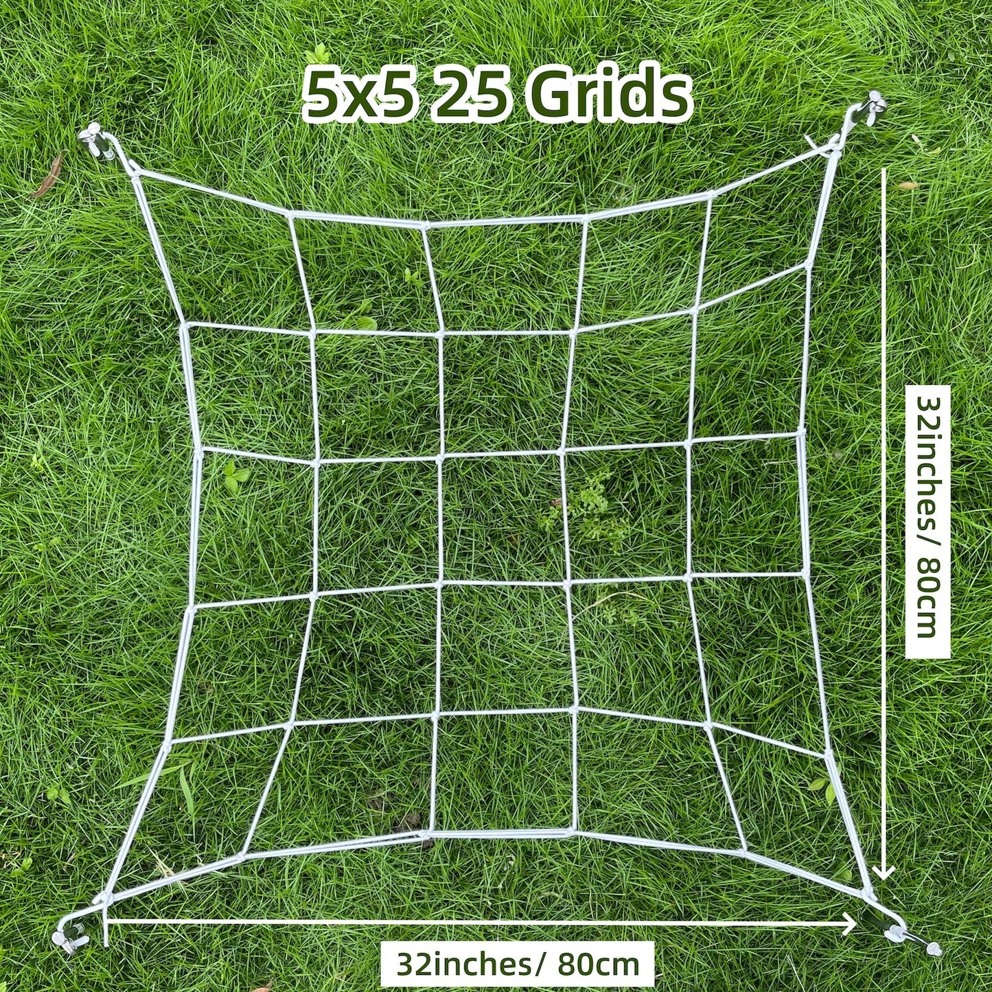 4'' Mesh Grow Zelt-Spaliernetz, robustes elastisches Pflanzennetz mit Stahlhaken, flexible Hydrokultur-Unterstützung für die Gartenbau