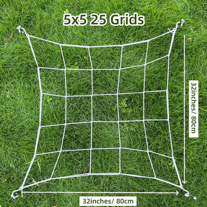 4'' Mesh Grow Zelt-Spaliernetz, robustes elastisches Pflanzennetz mit Stahlhaken, flexible Hydrokultur-Unterstützung für die Gartenbau