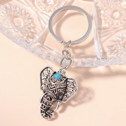 Retro Truthahn Glück bösen Blick Schlüssel bund Edelstein Kristall Schlüssel ring Anhänger für Auto Schlüssel halter Handtasche Dekor DIY Schmuck Geschenke