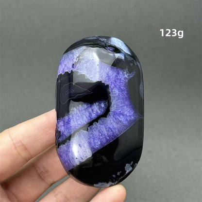 Natürlicher Edelstein Achat Kristall Palm Spielen Mineral Quarz Reiki Heilung Energie Spirituelle Meditation Home Decor Geschenk
