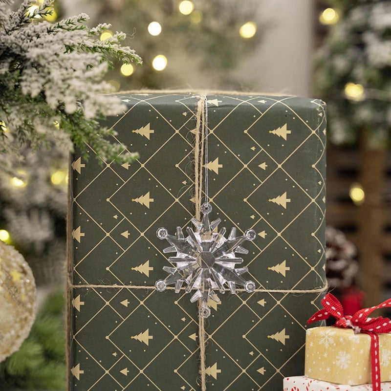 Weihnachtsbaum Schneeflocken Anhänger Dekoration Neujahr Dekor Kunststoff hängende Schneeflocke Baum Ornament für Weihnachtsfeierzubehör