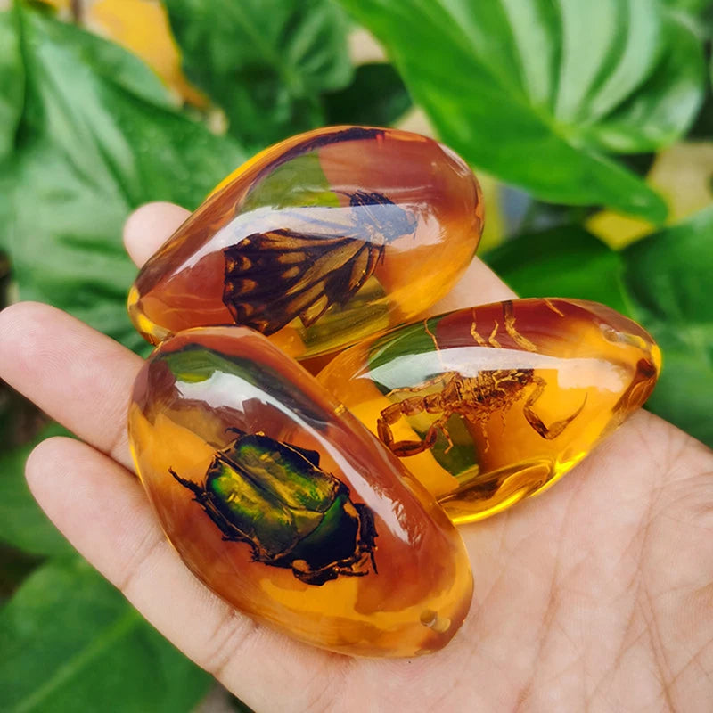 Insekten Bernstein Edelstein DIY Handwerk Geschenk Insekten Bernstein Edelstein Skorpion natürliche und mineralische Steine Home Decor